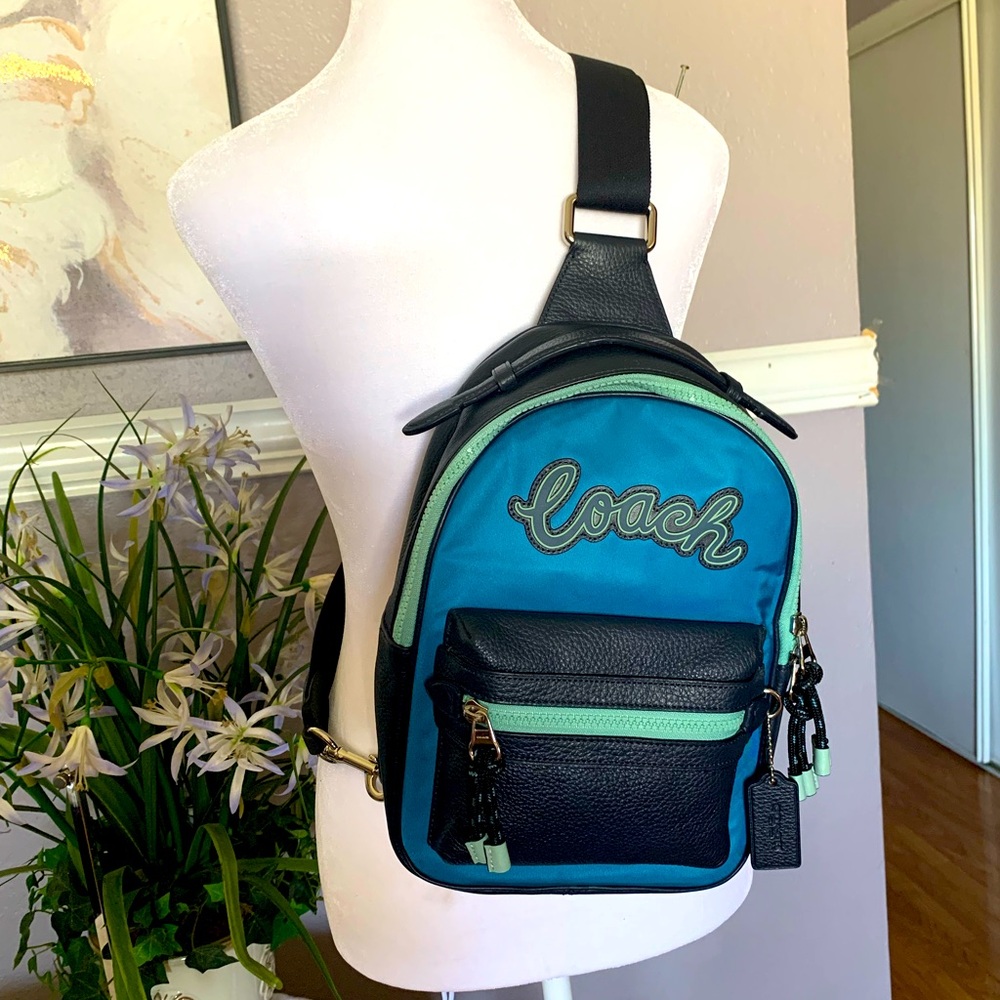 Coach  Sling Medium Charlie Leather
Nylon Backback